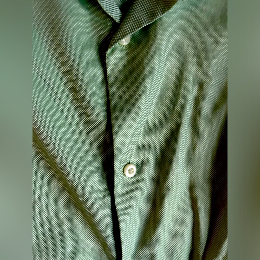 Banana Republic FITTED collection green dress shirt
